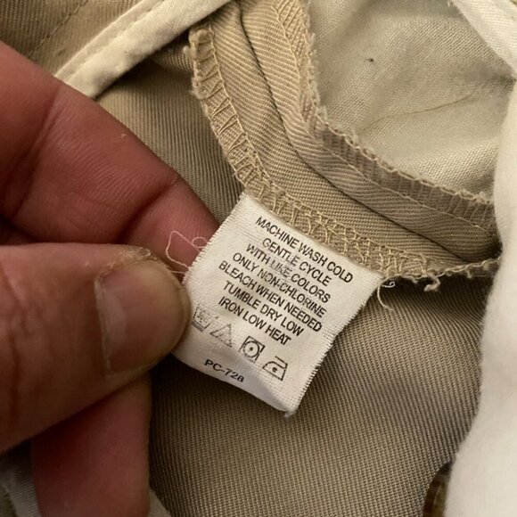 IZOD Golf Pants 36x32 Beige/Tan Fits (36x29) Performance Outdoors Pleated - Picture 8 of 9